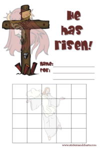 Easter behavior chart, Christian, Jesus
