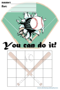 3d baseball chart for kids