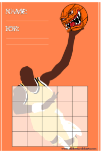 basketball sticker chart, basketball monster