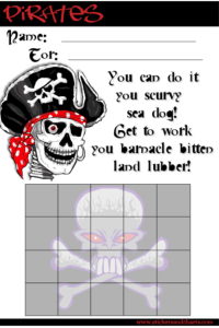 ghost pirate sticker chart