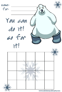 behavior chart, snowflake border