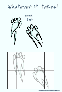 cool behavior chart, bear claw marks