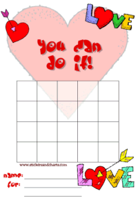 Valentine's Day behavior chart